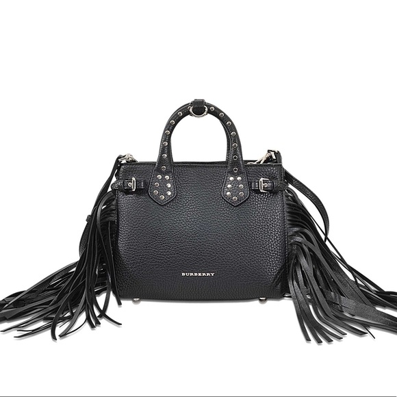 Burberry Handbags - Burberry black leather fringe bag